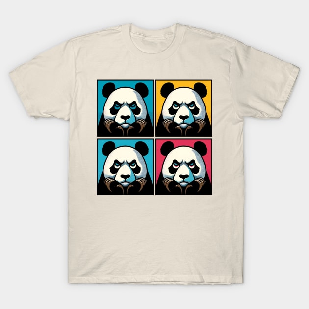 Pop Annoyed Panda - Funny Panda Art T-Shirt by PawPopArt